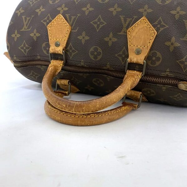 ec 18756 8 Louis Vuitton Speedy 30 Mini Bag Monogram Canvas Brown Beige