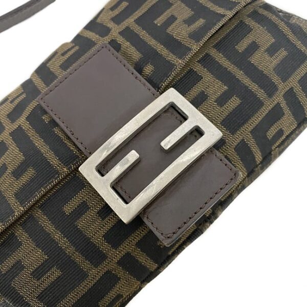 ec 18765 8 Fendi Shoulder Bag Canvas Leather Khaki