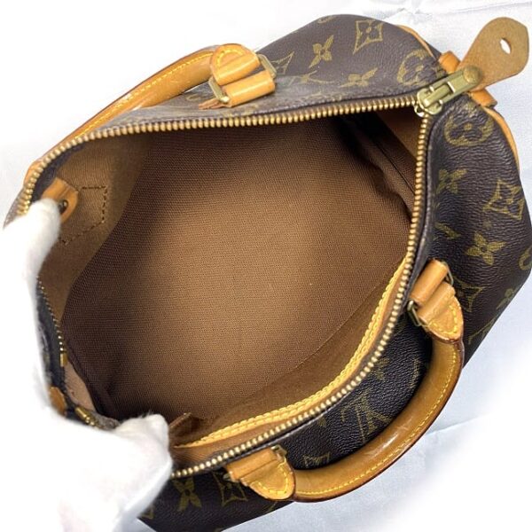 ec 18892 8 Louis Vuitton Speedy 25 Mini Bag Monogram Canvas Brown Beige