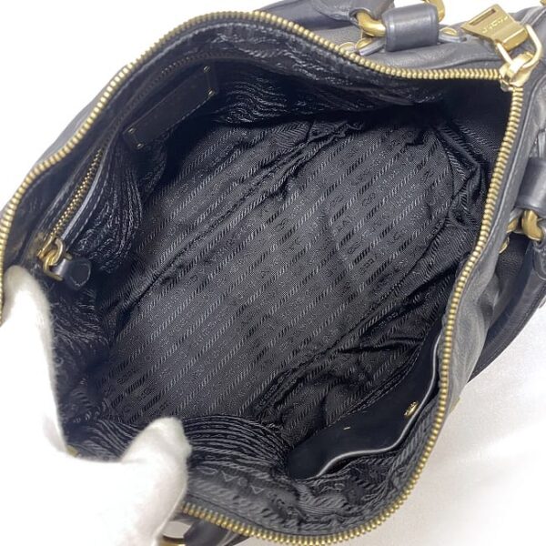 ec 18935 7 Prada 2way Bag Leather Black