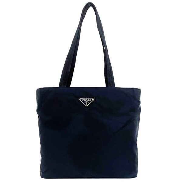 ec 18936 1 Prada Tote Bag Nylon Leather Blue Black