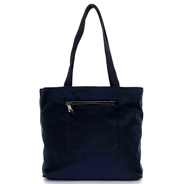 ec 18936 3 Prada Tote Bag Nylon Leather Blue Black