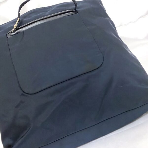 ec 18936 7 Prada Tote Bag Nylon Leather Blue Black