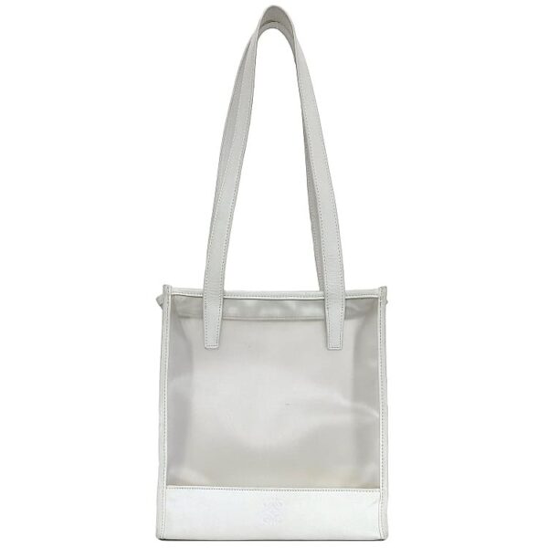 ec 18995 1 Loewe Tote Bag Vinyl Leather Clear White