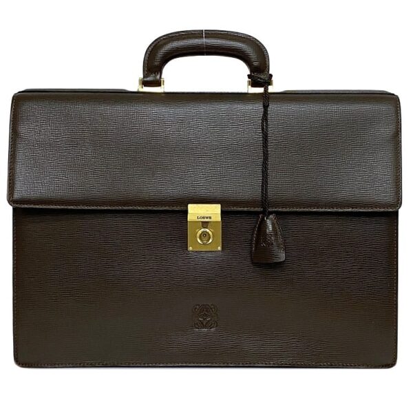 ec 19099 1 Loewe Business Bag Leather Brown