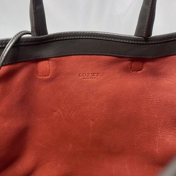 ec 19173 8 Loewe Tote Bag Suede Leather Red