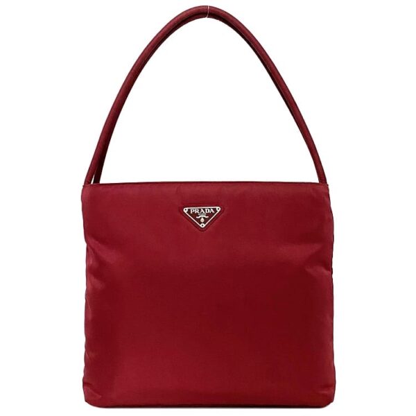 ec 19408 1 Prada Handbag Nylon Bordeaux