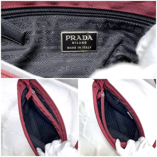 ec 19408 10 Prada Handbag Nylon Bordeaux