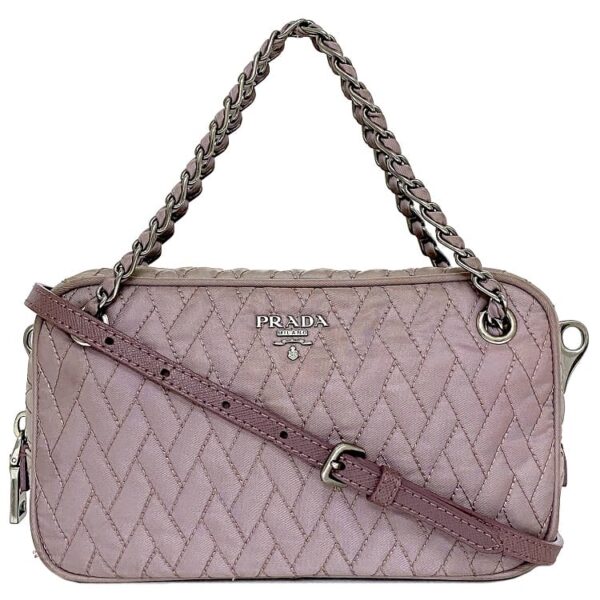 ec 19475 1 Prada 2way Bag Nylon Leather Purple