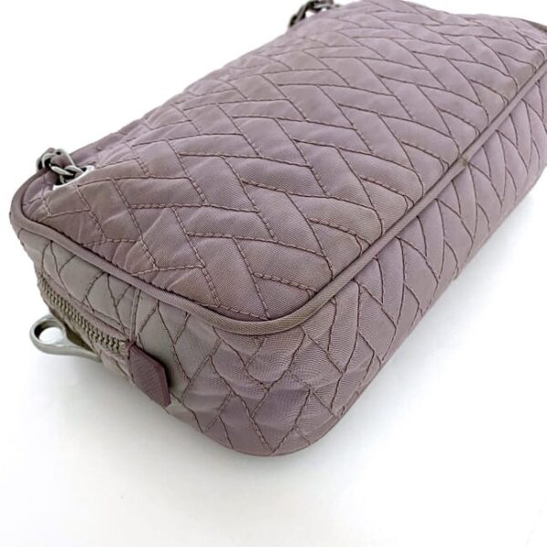 ec 19475 6 Prada 2way Bag Nylon Leather Purple