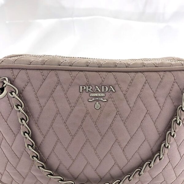 ec 19475 8 Prada 2way Bag Nylon Leather Purple