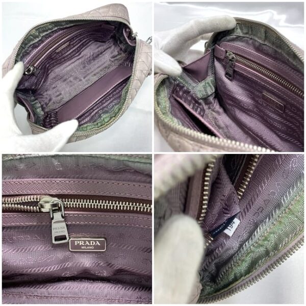 ec 19475 9 Prada 2way Bag Nylon Leather Purple