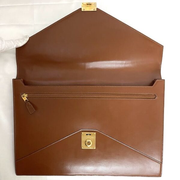 ec 19702 7 Loewe Clutch Bag Leather Brown