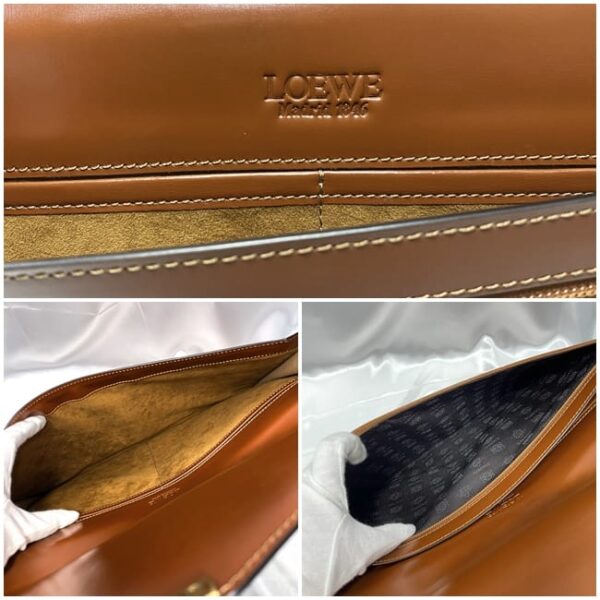 ec 19702 9 Loewe Clutch Bag Leather Brown