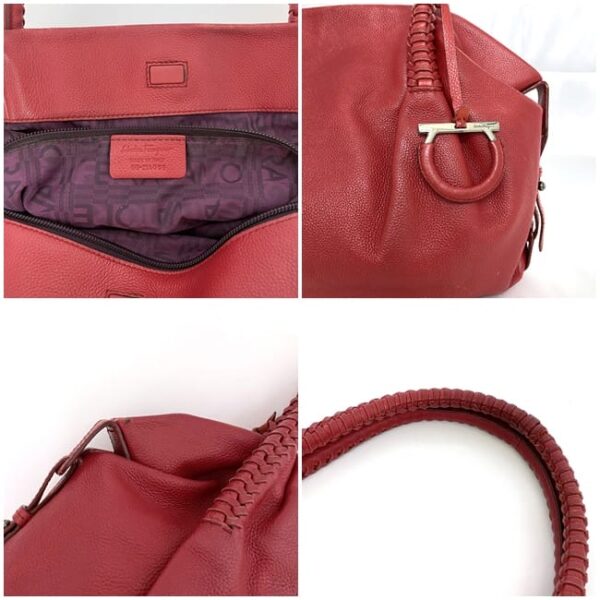 ec 20160 9 Salvatore Ferragamo Tote Bag Leather Red