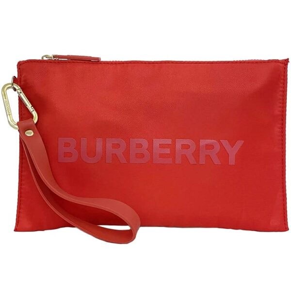 ec 20623 1 Burberry Pouch Nylon Rubber Red