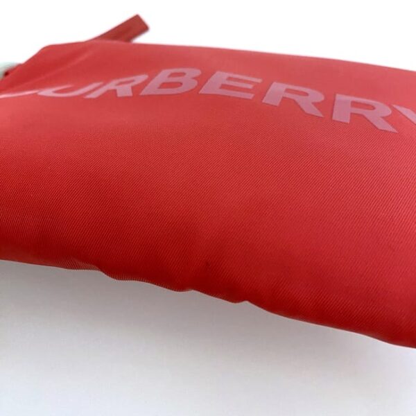 ec 20623 5 Burberry Pouch Nylon Rubber Red