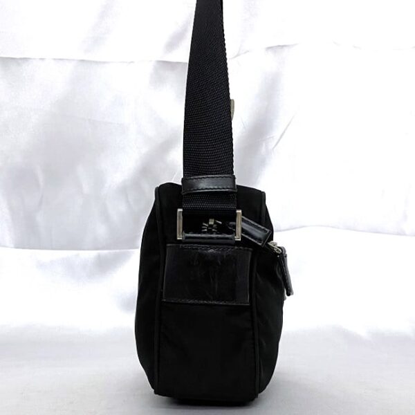 ec 20787 2 Prada Shoulder Bag Nylon Leather Black