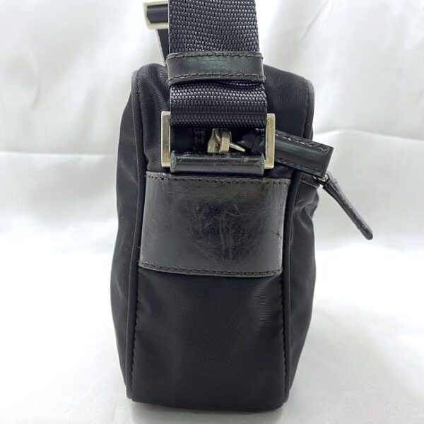 ec 20787 3 Prada Shoulder Bag Nylon Leather Black