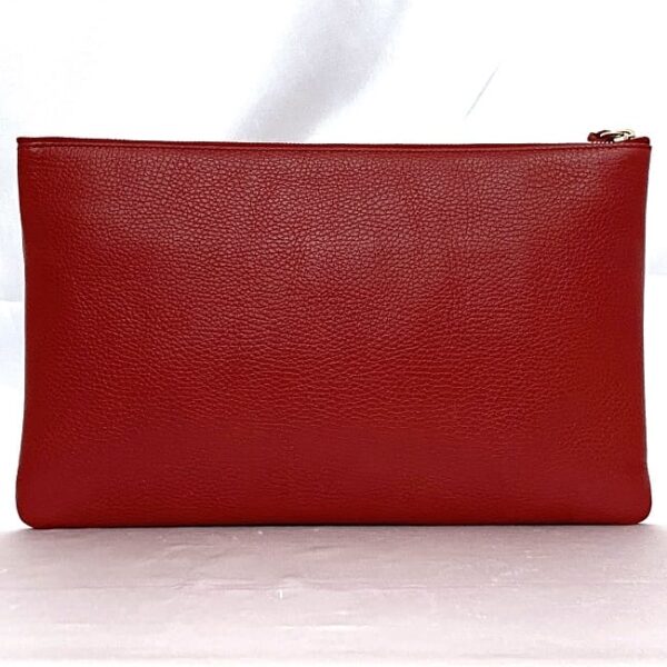 ec 20877 3 Gucci Bamboo Clutch Bag Leather Red