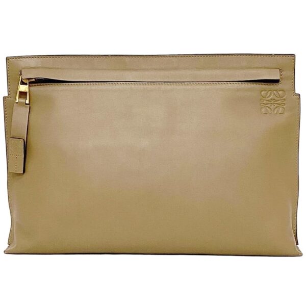 ec 20967 1 Loewe Clutch Bag Leather Brown