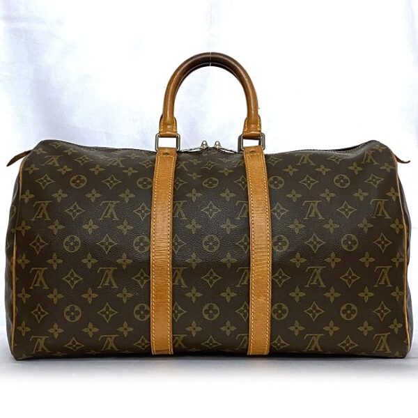 ec 21039 3 Louis Vuitton Keepall 45 Bag Monogram Canvas Brown