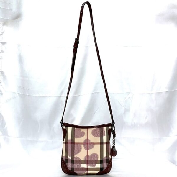 ec 21040 4 Burberry Shoulder Bag Heart Patent Leather Bordeaux Beige