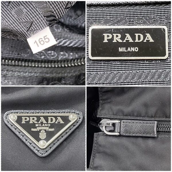 ec 21129 10 Prada Tote Bag Nylon Leather Black