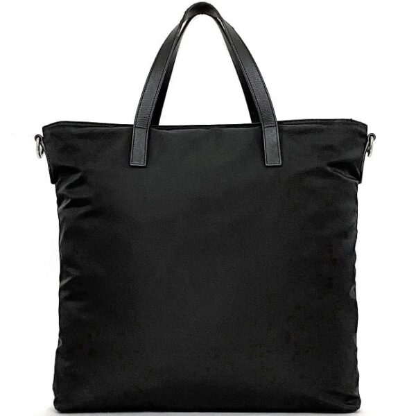 ec 21129 3 Prada Tote Bag Nylon Leather Black