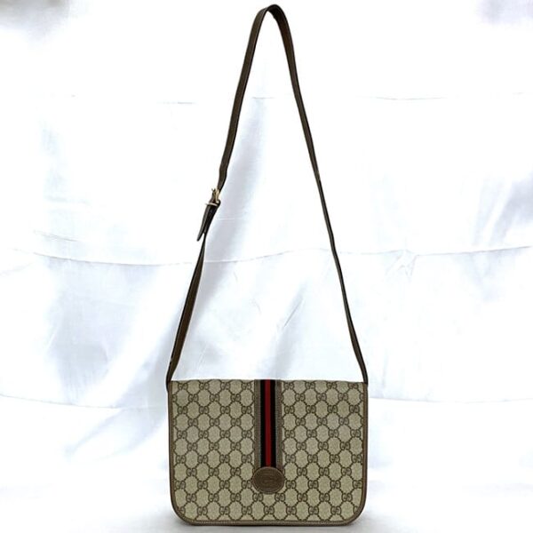 ec 21131 4 Gucci Shoulder Bag GG Leather Brown