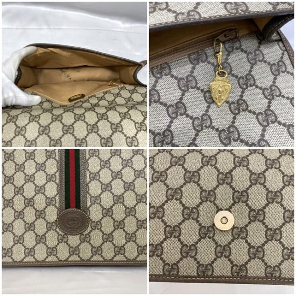 ec 21131 9 Gucci Shoulder Bag GG Leather Brown