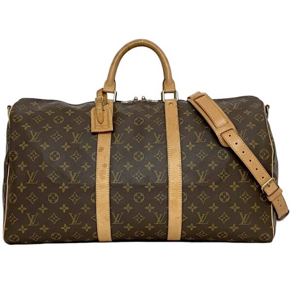 ec 21138 1 Louis Vuitton Keepall 50 Bandouliere Bag Monogram Canvas Brown