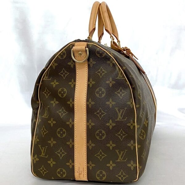 ec 21138 3 Louis Vuitton Keepall 50 Bandouliere Bag Monogram Canvas Brown