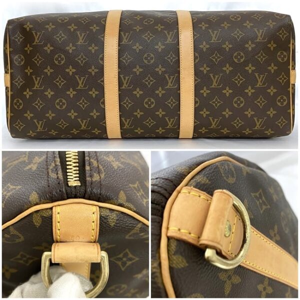 ec 21138 8 Louis Vuitton Keepall 50 Bandouliere Bag Monogram Canvas Brown