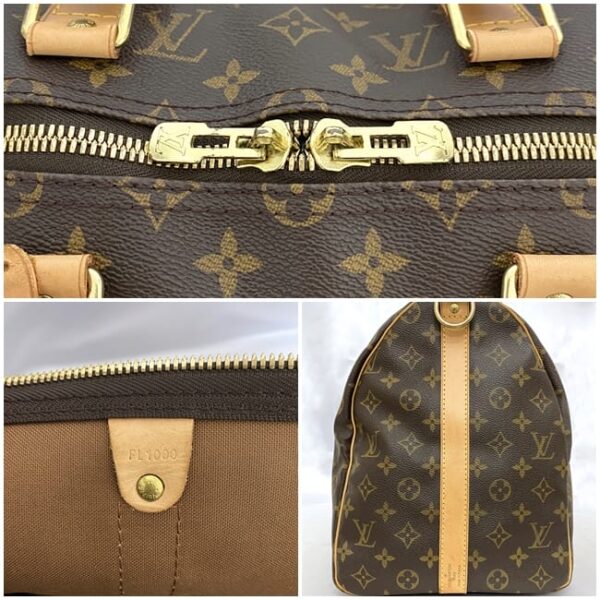 ec 21138 9 Louis Vuitton Keepall 50 Bandouliere Bag Monogram Canvas Brown