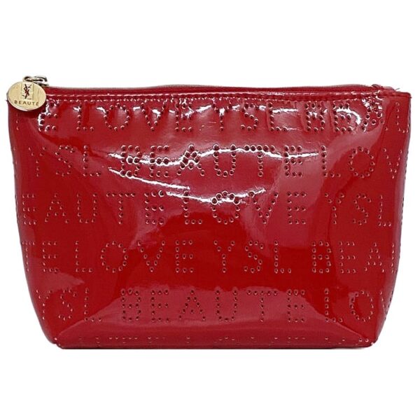 ec 21173 1 Yves Saint Laurent Pouch Patent Leather Red