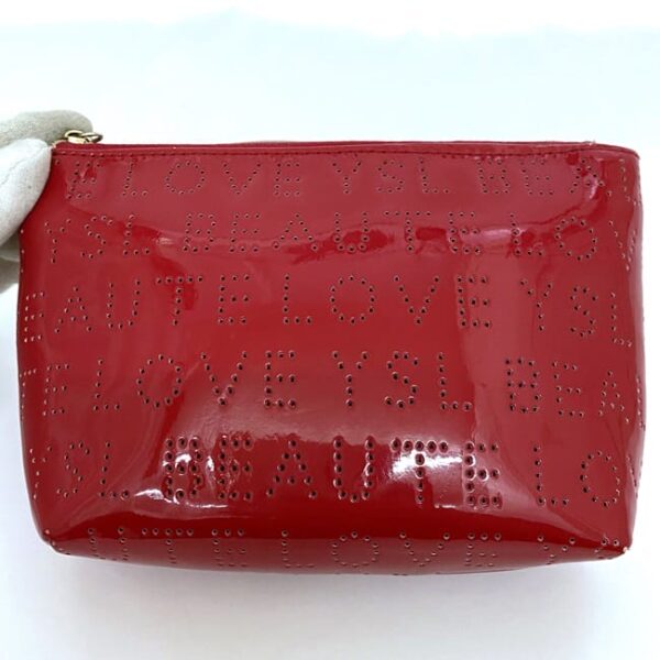 ec 21173 6 Yves Saint Laurent Pouch Patent Leather Red