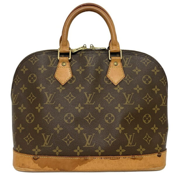 ec11144 1 Louis Vuitton Alma Handbag Canvas Leather Brown