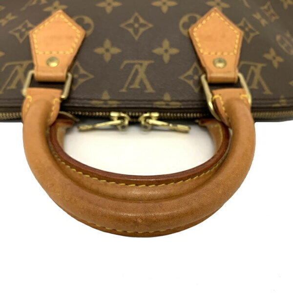 ec11144 6 Louis Vuitton Alma Handbag Canvas Leather Brown