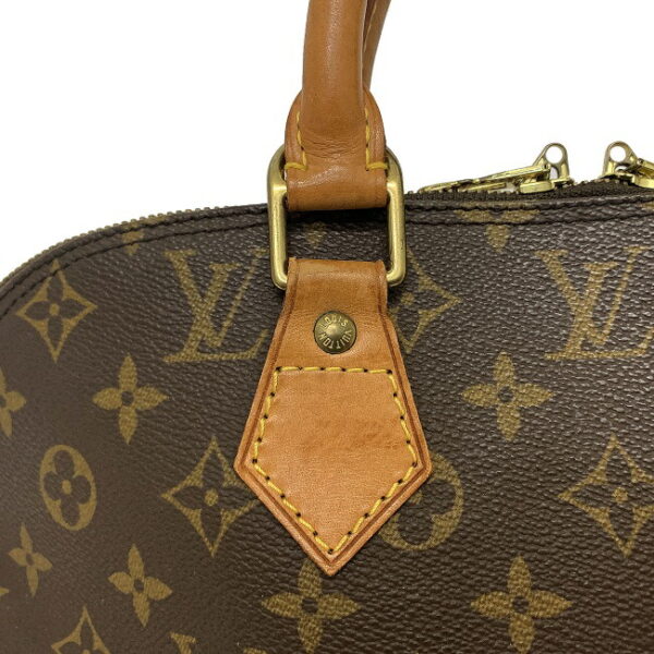 ec11144 7 Louis Vuitton Alma Handbag Canvas Leather Brown