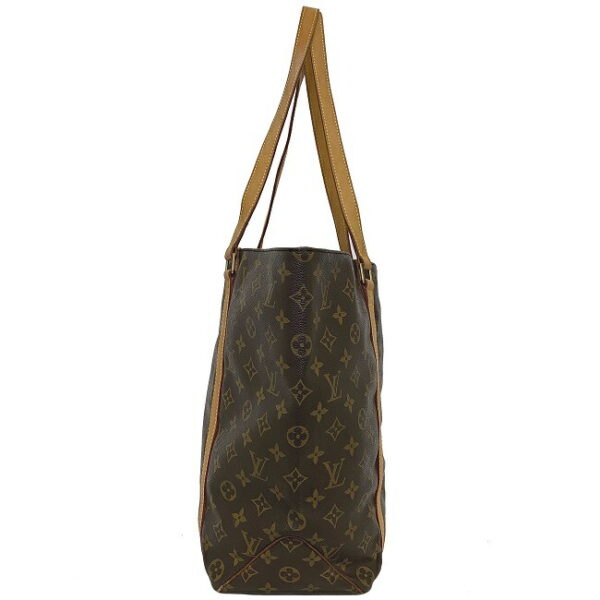 ec11479 3 Louis Vuitton Sac Shopping Tote Bag Canvas Leather Brown