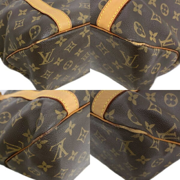 ec11479 7 Louis Vuitton Sac Shopping Tote Bag Canvas Leather Brown