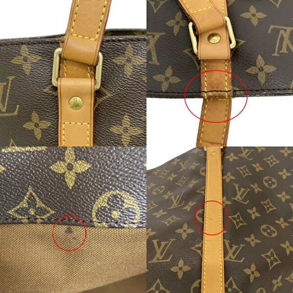 ec11479 8 Louis Vuitton Sac Shopping Tote Bag Canvas Leather Brown