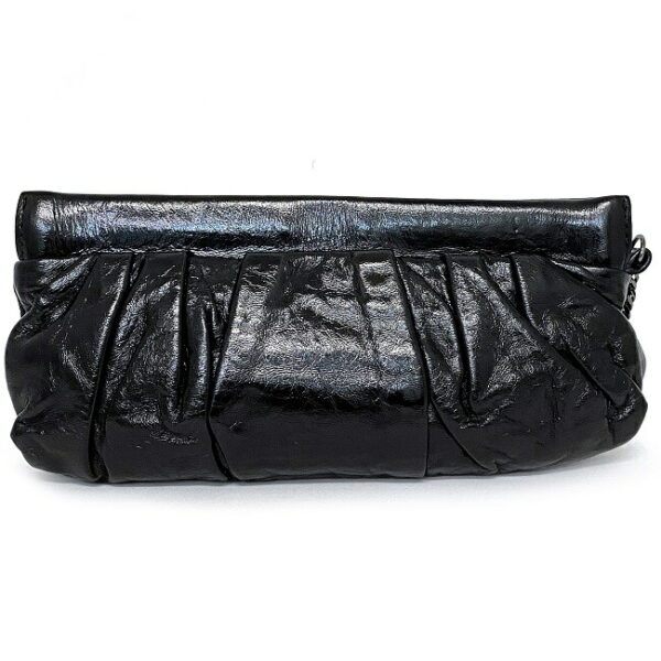 ec13334 2 Gucci Hysteria Mini Clutch Bag Patent Leather Black