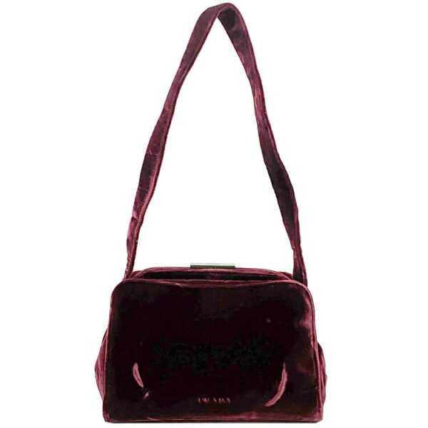 ec13860 1 Prada Shoulder Bag Velvet Bordeaux