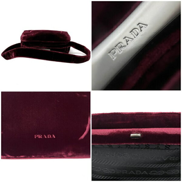 ec13860 9 Prada Shoulder Bag Velvet Bordeaux