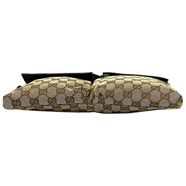 ec14882 3 Gucci GG Canvas Waist Pouch Belt Bag Beige Brown