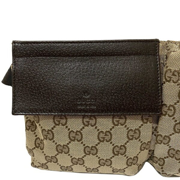 ec14882 5 Gucci GG Canvas Waist Pouch Belt Bag Beige Brown