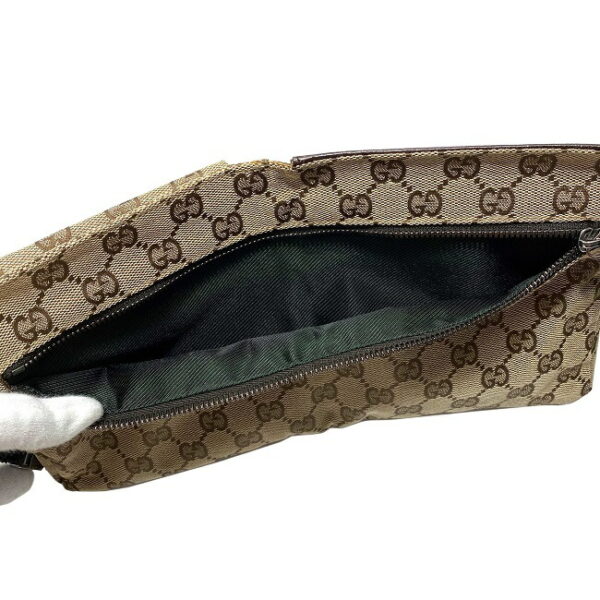 ec14882 7 Gucci GG Canvas Waist Pouch Belt Bag Beige Brown