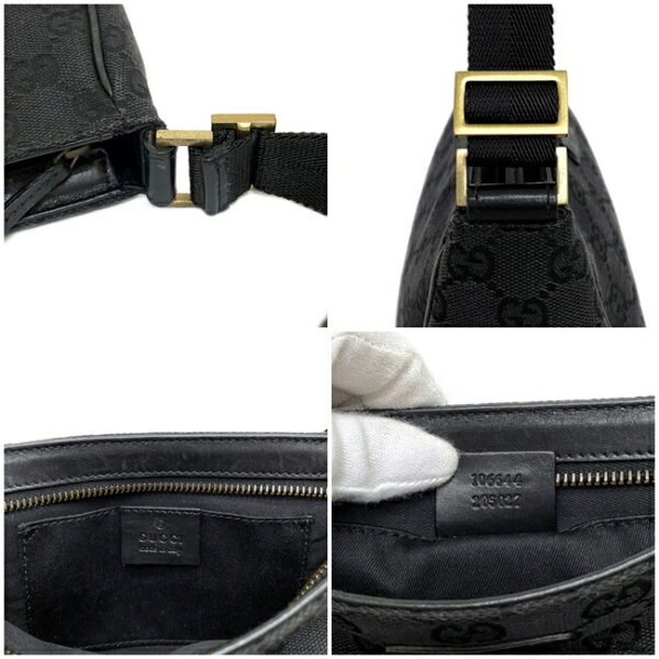 ec14890 10 Gucci Mini Handbag Canvas Leather Black